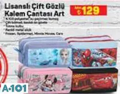 LİSANSLI ÇİFT GÖZLÜ KALEM ÇANTASI ART LİSANSLI ÇİFT GÖZLÜ KALEM ÇANTASI ART
